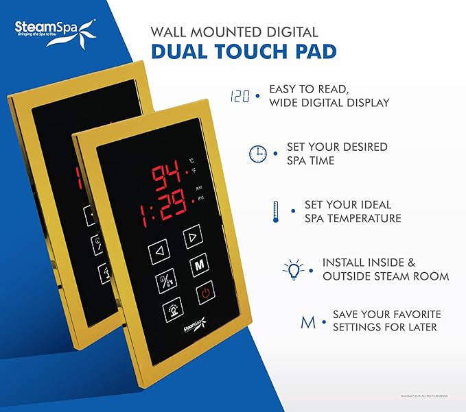 SteamSpa Executive 7.5 KW QuickStart ACU-Steam Bath Generator Package - Image 3