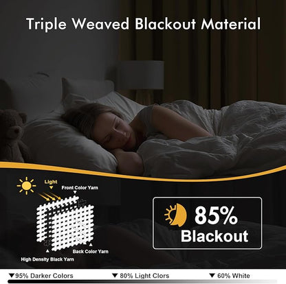MIULEE Taupe Brown Blackout Curtains - Image 2
