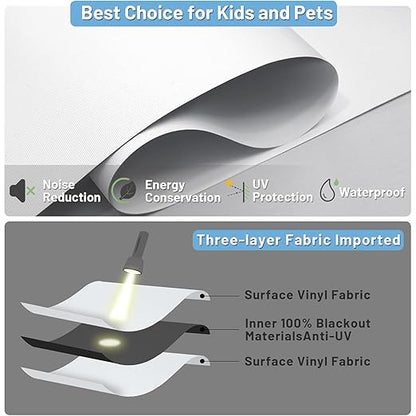 Motorized Blinds with Remote Control, 100% Blackout Cordless Wireless Electric - Image 3