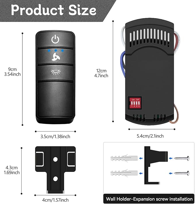 Universal Ceiling Fan Remote Control Kit, Hampton Bay Fan Remote Kit Replacement - Image 5