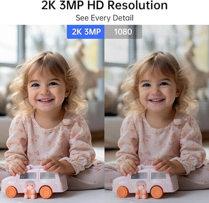 2.4&5G WiFi Indoor Security Camera, 2K HD Pan/Tilt Cameras - Image 4