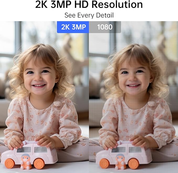 2.4&5GHz WiFi Indoor Security Camera, 2K/3MP Camera - Image 3