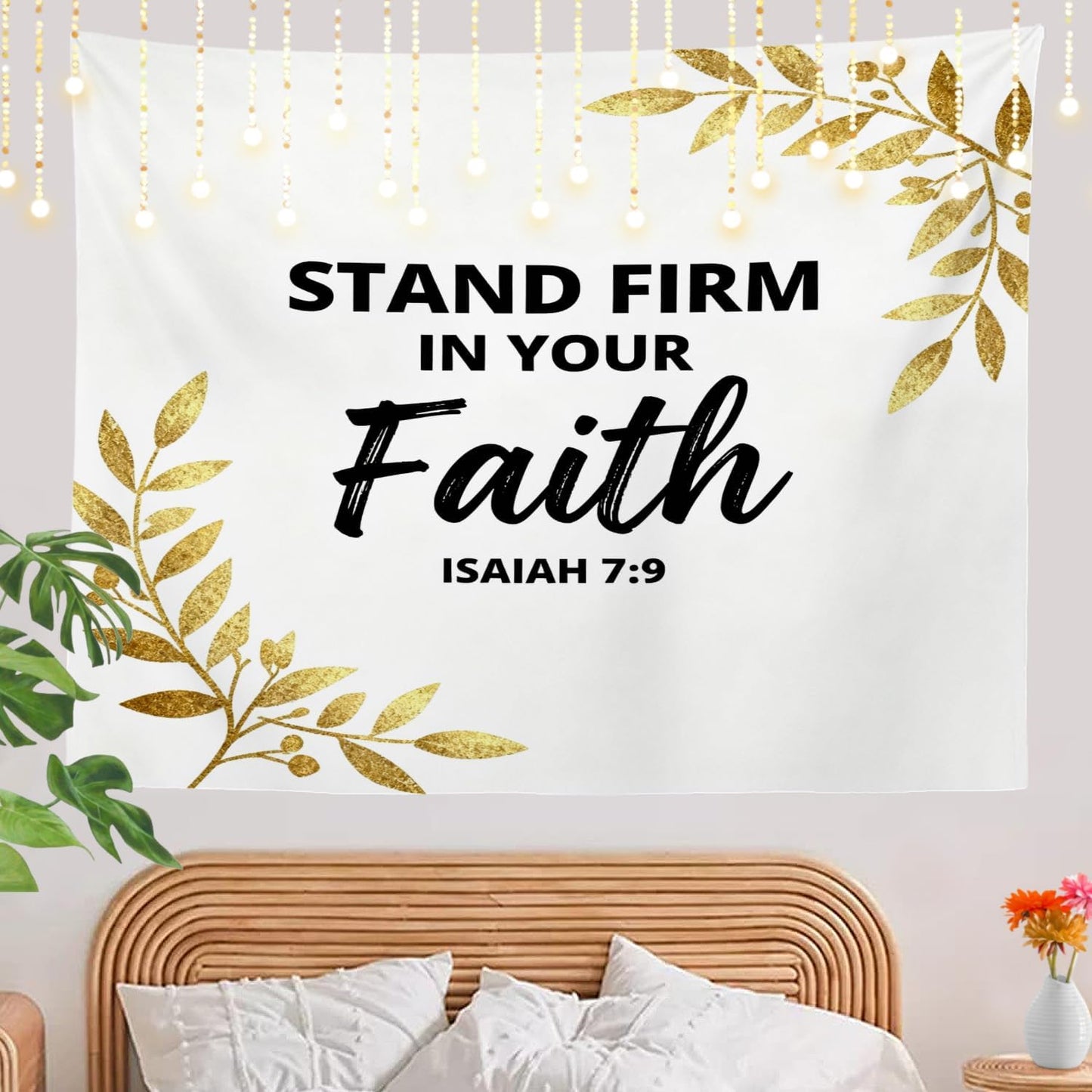 Shrahala White S Inspirational Tapestry, Black Christian Words Wall Hanging Hd Print Polyester Backdrop For Dorm Room Bedroom 59.1 X 82.7 In