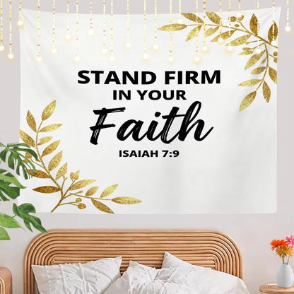 Shrahala White S Inspirational Tapestry, Black Christian Words Wall Hanging Hd Print Polyester Backdrop For Dorm Room Bedroom 59.1 X 82.7 In