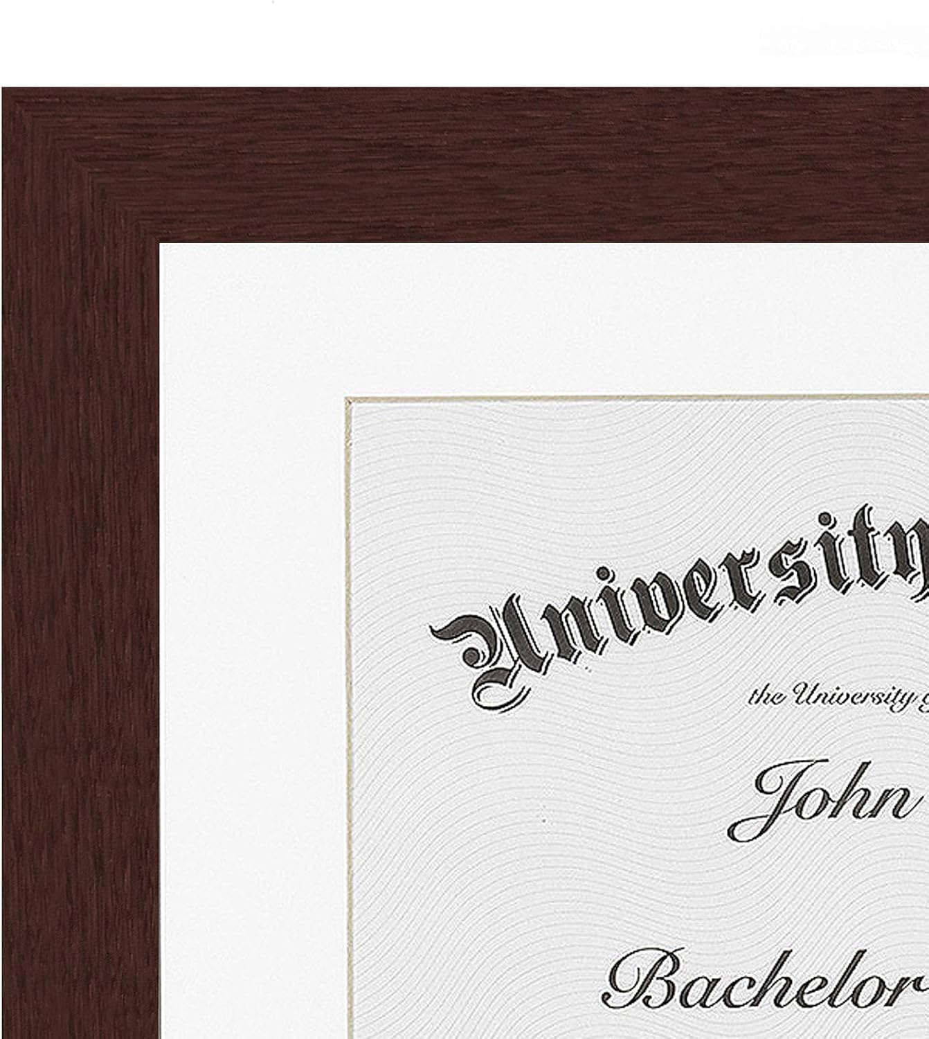 Americanflat 11x14 Diploma Frame with Shatter-Resistant Glass - Use as 8.5x11 Frame with Mat or Display 11x14 Documents Without Mat - Certificate Frames with Engineered Wood for Wall - Mahogany | Engineered Wood construction, Shatter-resistant glass