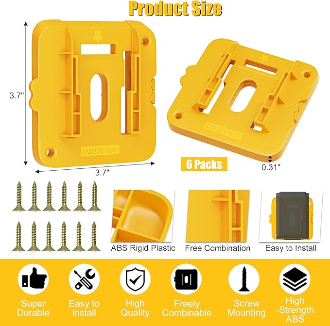 6 Pack Battery Mount Holder Compatible - Image 7