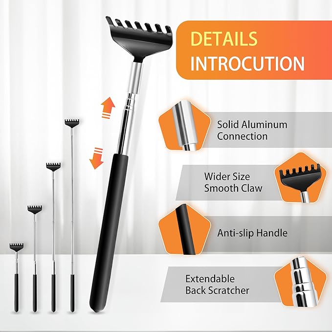 USAGA 28 Fingers Head Massager, Scalp Massager, Head Scratcher, Extendable Back - Image 3