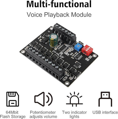 AITIAO 1PCS 30W Voice Playback Module, DC 9-24V Sound Module Music Player Voice - Image 5