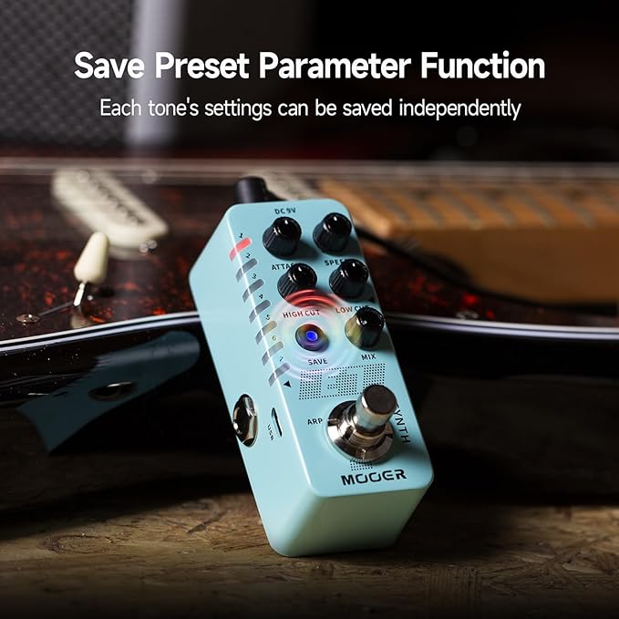 MOOER E7 Polyphonic Guitar Synth Pedal Electronic Synthesizer, 7 Guitar - Image 5