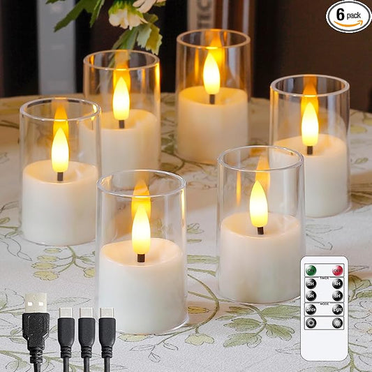 Rechargeable Acrylic Flameless Votive Candles by Wroxipel
