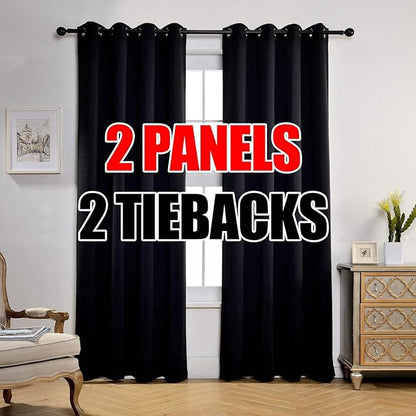 MIUCO 1 Pair Thermal Insulated Grommet 52-Inch-by-95-Inch Blackout Window by MIUCO