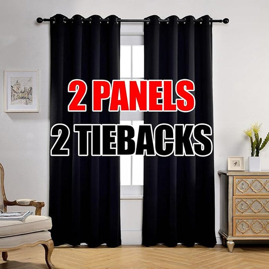 MIUCO 1 Pair Thermal Insulated Grommet 52-Inch-by-84-Inch Blackout Window by MIUCO