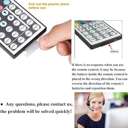 GALYGG 24 Key LED Strip Lights IR Remote Controller, Wireless Rectifier Control - Image 5