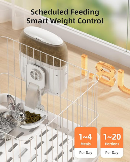 Hanging Rabbit Feeder, Programmable Automatic Pet Feeder - Image 2