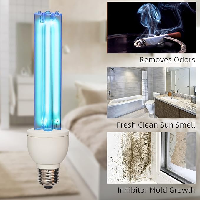 BAIMNOCM 4 Pack 25 Watt UV Light Bulb - Image 4