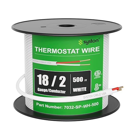 Syston 18/2 Thermostat Doorbell HVAC Heating Control Cable Wire, 18 AWG 2 - Image 3