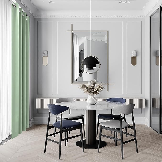 DWCN Light Green Blackout Curtains - Image 3