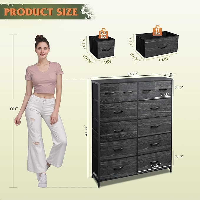 WLIVE Tall Dresser for Bedroom - Image 3