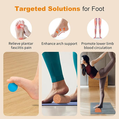 Cork Balance Board, Ankle Stability Trainer & Foot Strengthener, Textured - Image 5