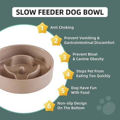 Ceramic 0.9 Cup Dog Bowl Slow Feeder - Image 5