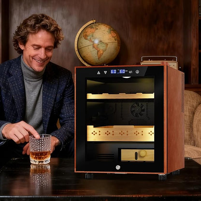 Electric Humidor with Leather-50L Cooling & Heating Humidor, Smart Touch - Image 7