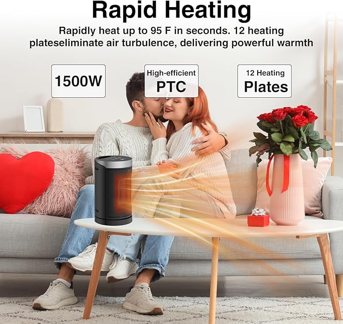 Space Heater, WINHL Small Portable Electric Heaters - Image 6