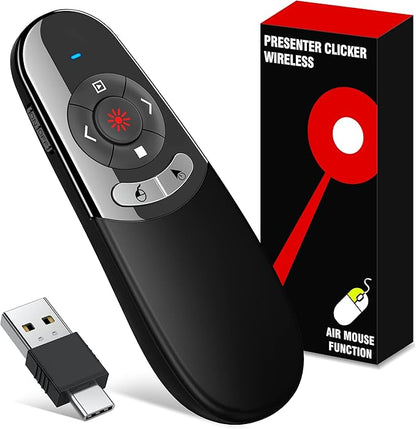 2 in 1 USB Type C Presentation Clicker Air Mouse by TITIANCOOLPresenter