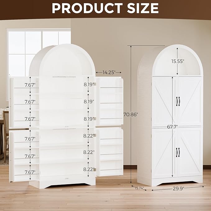 Arched Kitchen Pantry Cabinet - Image 3
