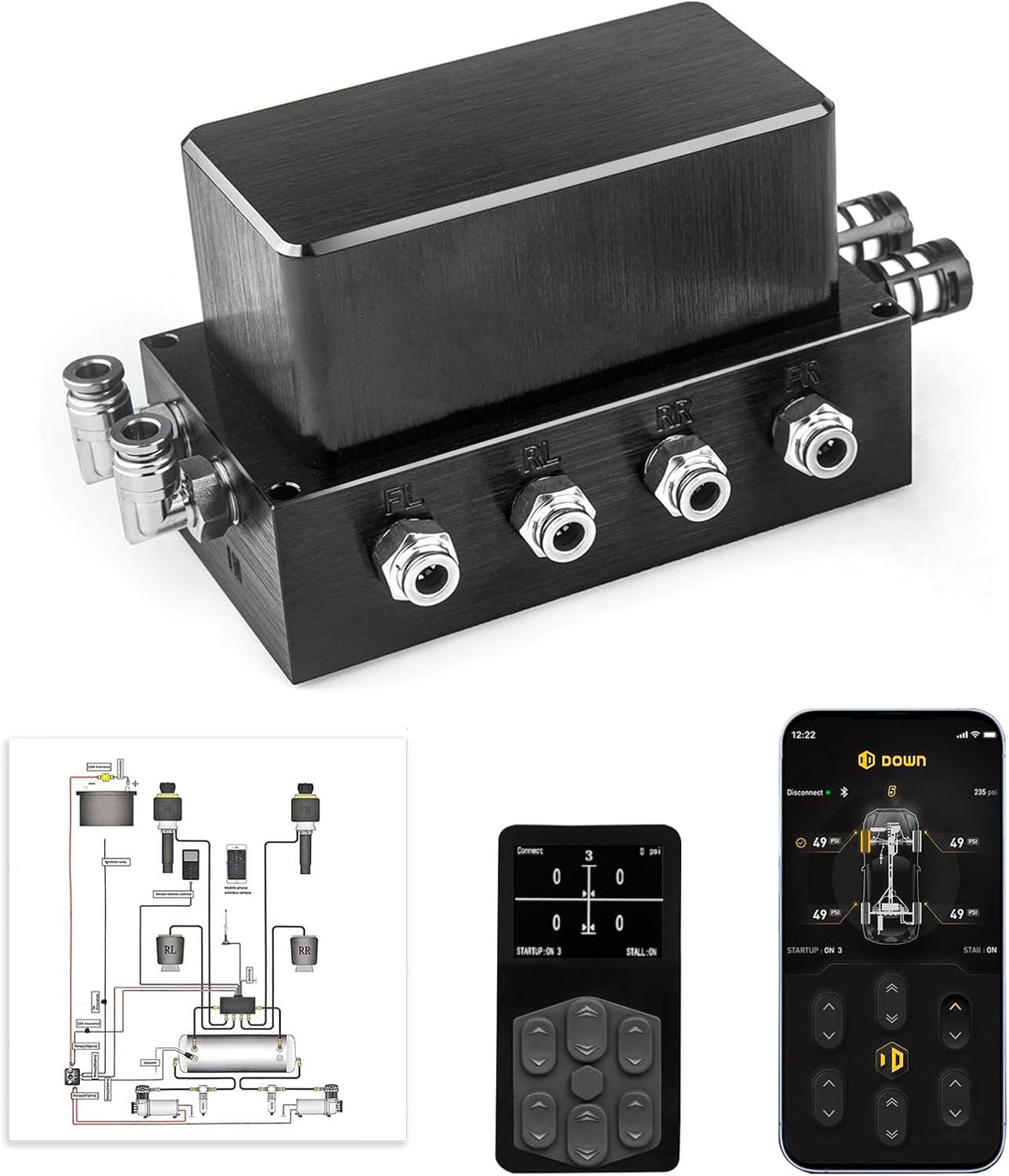 air management top grade air suspension system kit, main product view