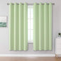 DUALIFE Light Green Blackout Curtain Panels/Drapes by DUALIFE