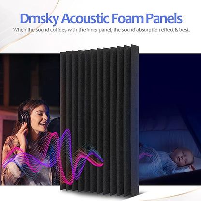 80 Pack Acoustic Foam Panels, High Density Sound Absorbing Panels, Soundproof - Image 4