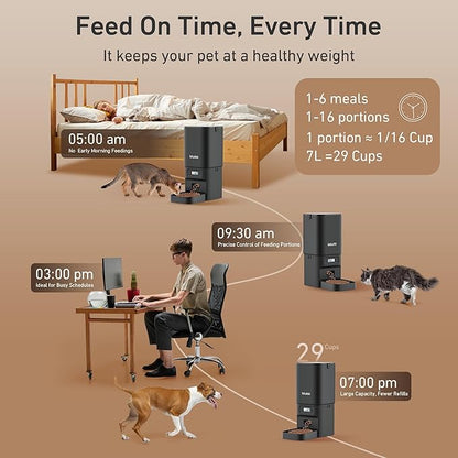 Automatic Cat Feeder, 7L/29 Cups Automatic Dog Feeder - Image 2
