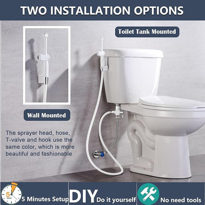SonTiy Handheld Bidet Sprayer for Toilet, Adjustable Water Pressure Toilet Jet - Image 6