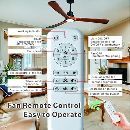 Gaizw 42 inch Ceiling Fan with Light and Remote Control, 3 Blades Ceiling Fans - Image 4