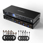 TESmart 4K@144Hz Displayport+HDMI KVM Switch 2 Monitors 4 Computers, HDMI 2.1 & by TESmart