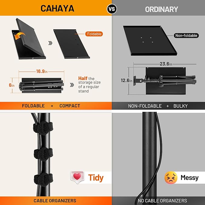 CAHAYA Projector Stand Tripod Foldable: 18.9 to 41 Inch Height Adjustable - Image 3