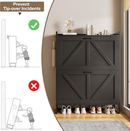 EOYUTLLY Shoe Cabinet for Entryway - Image 8