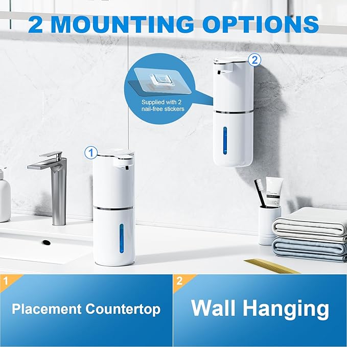 Automatic Liquid Soap Dispenser, 12.8oz/380ml Wall Mount Touchless Soap - Image 6
