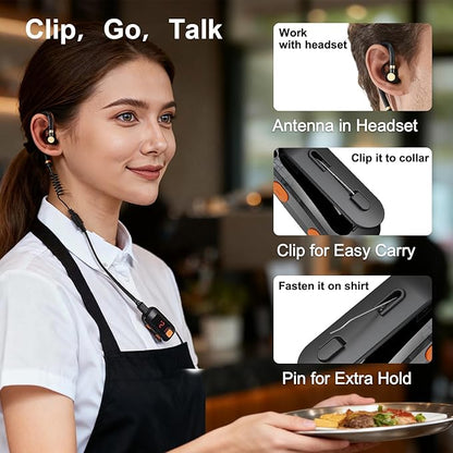 2 Pack Mini Walkie Talkies, Waterproof Small Walkie Talkies Two Way Radio - Image 4
