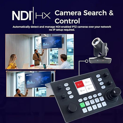 RGBlink NDI PTZ Camera Controller, PoE Powered, 3D Joystick Control, 3.5 LCD - Image 3