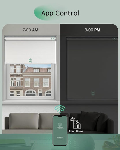 Yoolax Motorized Blinds App Control, Cordless Automatic Shades Roller Window - Image 3