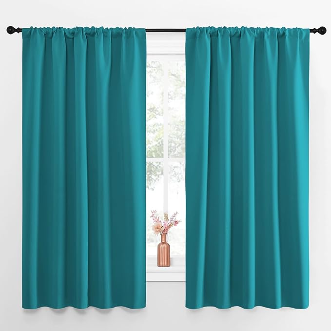 NICETOWN Peacock Blue Blackout Curtains Panels by NICETOWN