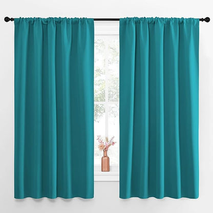 NICETOWN Peacock Blue Blackout Curtains Panels by NICETOWN