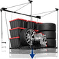 FLEXIMOUNTS Overhead Garage Storage Rack Lift, 4x4 Ft Heavy-Duty Garage Ceiling by FLEXIMOUNTS