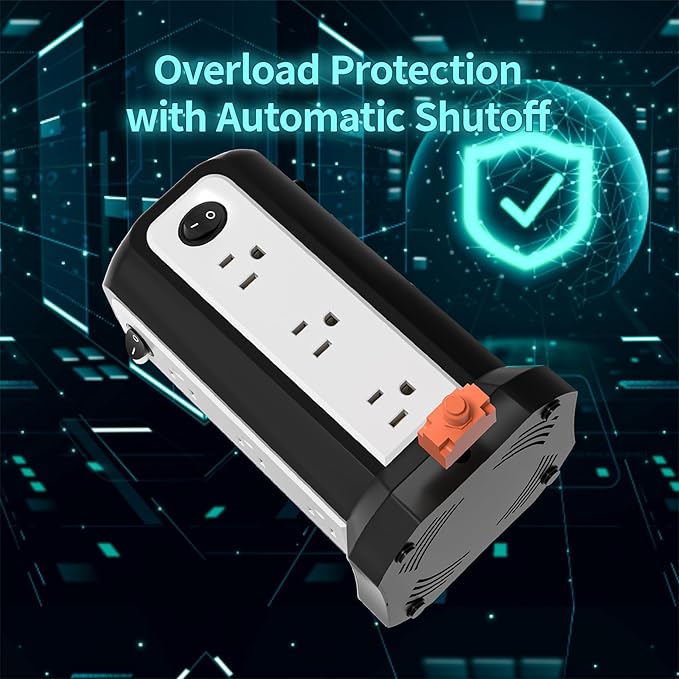 10FT Extension Cord with Multiple Outlets|PASSUS Surge Protector Power Strip - Image 4
