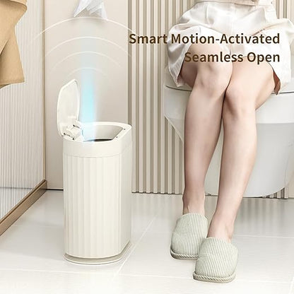 MRBIN Small Trash Can for Bathroom, Automatic Touch Less Garbage Bin - Image 2