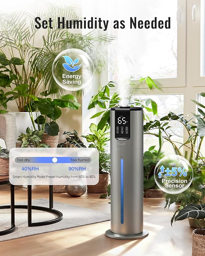 Lacidoll 8L Humidifiers for bedroom, Humidifiers large room up to 500 sq ft - Image 4