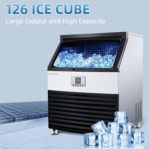 Commercial Ice Maker, 110V Automatic Ice Making Machine Stainless Steel 325 - Image 4