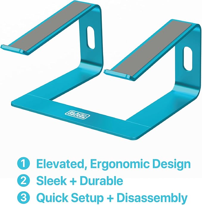 BLACK+DECKER Laptop Stand for Computer Desk, Ergonomic Laptop Stand for Desk - Image 2