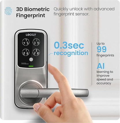 Lockly Secure Pro Smart Lock Wi-Fi, Keyless Entry Digital Keypad Door Lock - Image 4